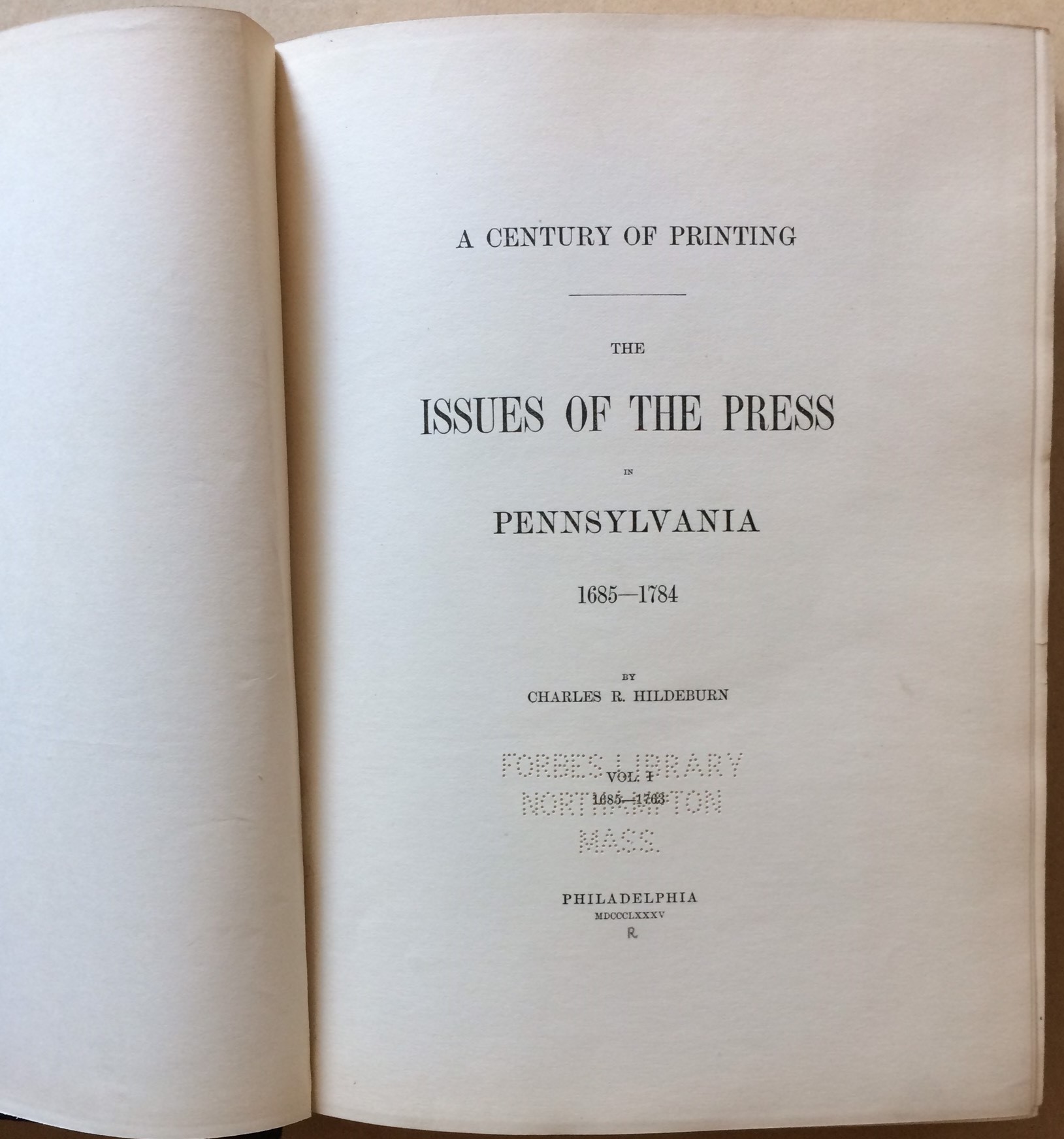 Image for The Issues of the Press in Pennsylvania 1685-1784 (2 vols.)