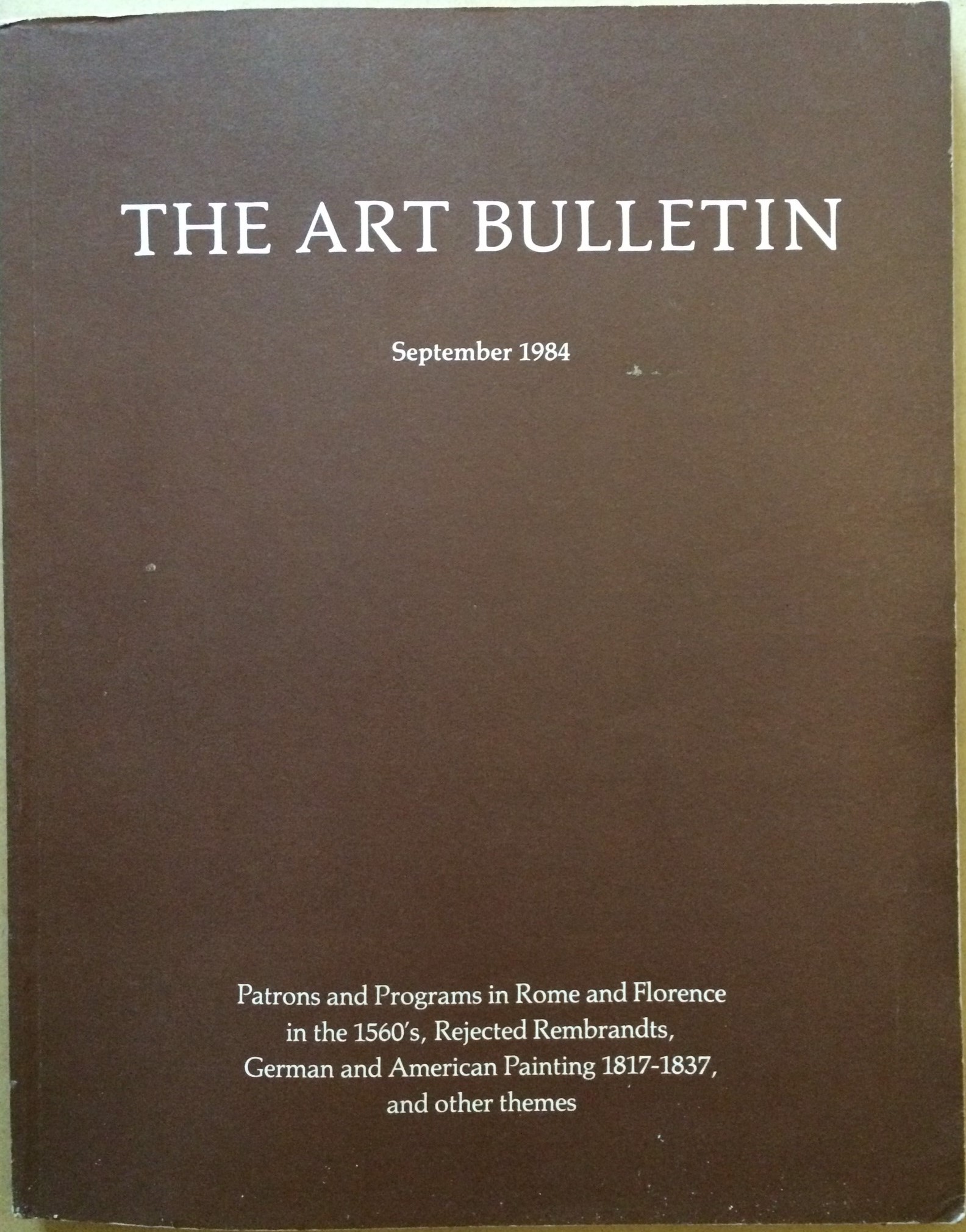 Image for The Art Bulletin - September 1984 - Vol. LXVI, no. 3