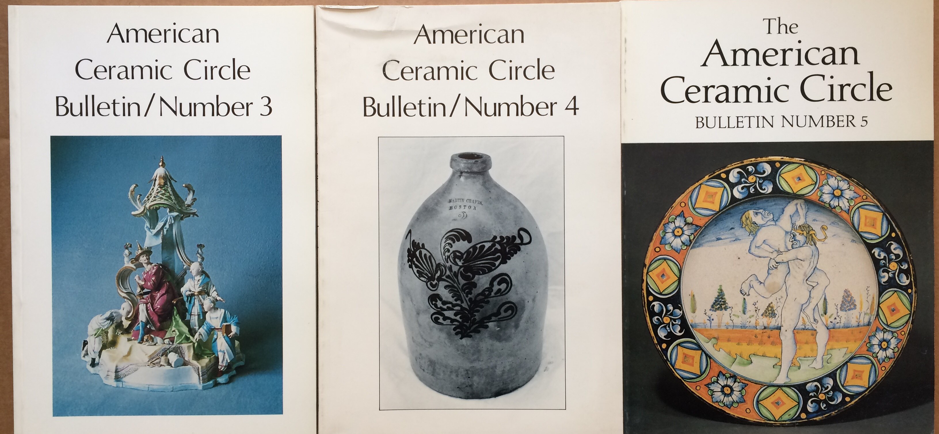 American Ceramic Circle Bulletin / Journal; Volumes I through X